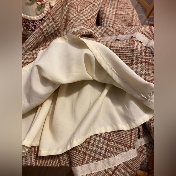 OG Willow 🌸 Vintage 70s Plaid A-Line Midi Skirt - Picture 4 of 5